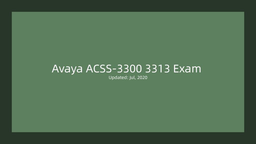 3313 Exam Dumps